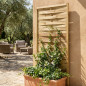 Straight wooden decorative panel 90 x 180 cm, ideal for terraces and gardens