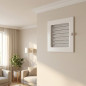 Grelha ajustável com pré-moldura 17x17cm Branca para Ar Condicionado e Ventilação