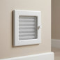 Grelha ajustável com pré-moldura 17x17cm Branca para Ar Condicionado e Ventilação