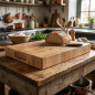 Tabla de Madera robusta para corte de pan 53x33 cm | Tabla para Cortar Pan