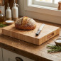 Tabla de Madera robusta para corte de pan 33x25 cm | Tabla para Cortar Pan