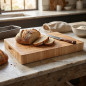 Stabiles Brotschneidebrett aus Holz, 33 x 25 cm | Brotschneidebrett
