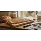 Wooden Bread Cutting Board 50x15 cm | Bread Cutting Board with Crumb Tray