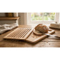 Wooden board for cutting bread, measures 40x30 cm