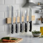 Porte-couteaux magnétique 45 cm | Aimant en bois d'hévéa | Organisateur de cuisine