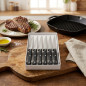 Ensemble de 6 couteaux à steak classiques à lame dentelée | Acier inoxydable | Couteau de table professionnel