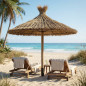 2.4m Heather Screen for Garden, Pool and Beach Umbrellas | Natural Privacy Screen