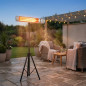 Chauffage de terrasse infrarouge Orbegozo 2000 W, radiateur électrique intérieur/extérieur avec télécommande et trépied réglable