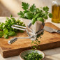 Picador de salsa manual Lacor em aço inoxidável, 13x20x7 cm | Cortador de ervas e especiarias Picador de salsa manual Lacor em aço inoxidável, 13x20x7 cm | Cortador de ervas e especiarias