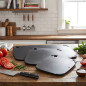 Black Silicone and Wood Fiber Cutting Board | Non-Slip | Kitchen Board 44x32.5 cm