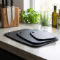 Tabla de Corte de Fibra de Madera y Silicona Negra | Antideslizante | Tabla de Cocina 30x21,5 cm