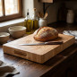 Stabiles Brotschneidebrett aus Holz, 33 x 25 cm | Brotschneidebrett