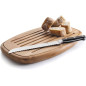 Tagliere per il pane in legno 40x27 cm | Tagliere per il pane con vassoio raccogli briciole