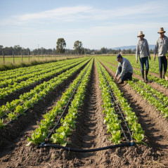 Irrigação por gotejamento de fita plana 16mm, tubo de irrigação por gotejamento a cada 30 cm, 500 metros, tubo agrícola plano co