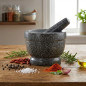 Lacor 14x10 cm Grey Granite Mortar and Pestle | Kitchen Utensil