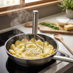 Presse-pommes de terre manuelle, acier inoxydable, 10,5 x 8,5 cm | Presse de cuisine