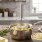 Presse-pommes de terre manuelle, acier inoxydable, 10,5 x 8,5 cm | Presse de cuisine