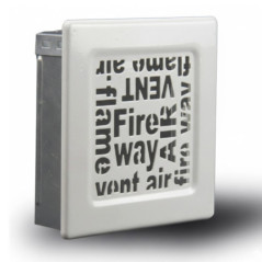 Grille de ventilation fixe avec cadre blanc pré-assemblé, série Alphabet, 17 x 17 cm | Conduits et air