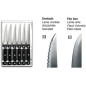 Set of 6 Classic Serrated Steak Knives | Stainless Steel | Professional Table Knife