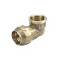 Brass female elbow for polyethylene pipe, measure to choose