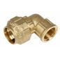 4 Stück Messingbogen 20mm x 1/2'' Weiblich für PE-Rohr 20mm | Aenor Zertifiziertes Messingzubehör | Gewindebogen Weiblich