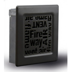 Rejilla Ventilación Fija con Premarco Negra Serie Alfabeto 17x17 cm | Conductos y Aire