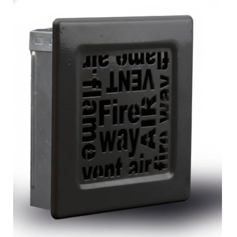 Rejilla Ventilación Fija con Premarco Negra Serie Alfabeto 17x17 cm | Conductos y Aire