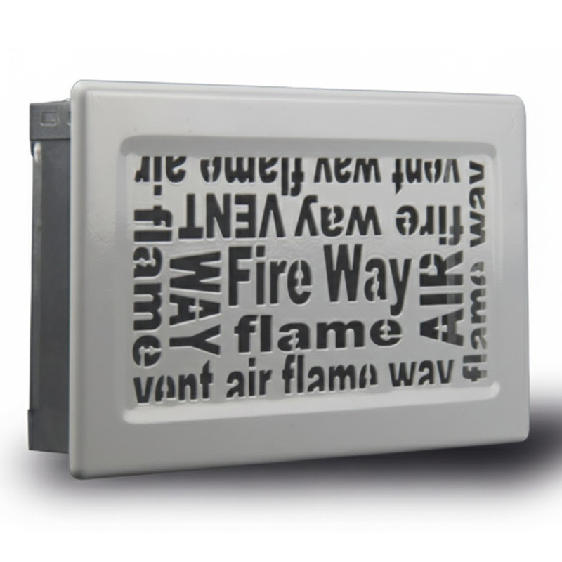 Fixed Ventilation Grille with White Pre-Frame Alphabet Series 30x17 cm | Ducts and Air