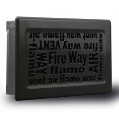 Fixed Ventilation Grille with Black Pre-Frame Alphabet Series 30x17 cm | Ducts and Air