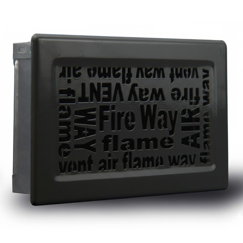 Griglia di ventilazione fissa con pre-telaio nero serie Alphabet 30x17 cm | Condotti e aria