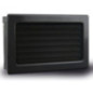 Griglia di ventilazione fissa con pre-telaio nero, lamelle e rete 30x17 cm | Condotti e aria