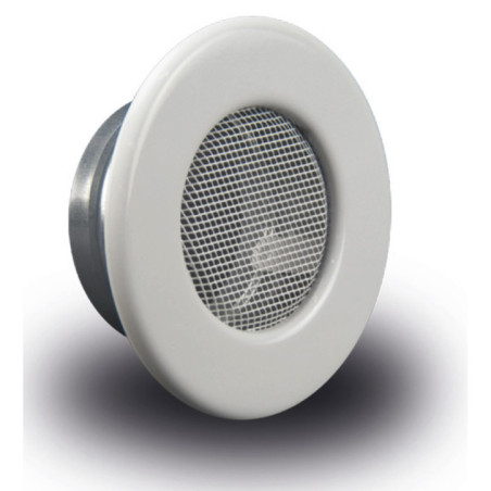 Griglia di ventilazione fissa, griglia di ventilazione speciale per pellet bianco, attacco da 80 mm, griglia da 130 mm