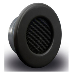 Rejilla Ventilación Fija Especial Pellet Negra Conexión 80 mm Rejilla 130 mm