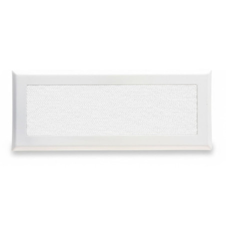 Griglia di ventilazione in metallo con pre-telaio 20x8 cm bianca | Ventilazione e condotti