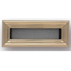 Metal Ventilation Grille with Pre-frame 20x8 cm Brass | Ventilation and Ducts