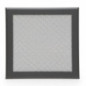 Grelha de ventilação metálica com pré-moldura 15x15 cm cinza | Ventilação e Dutos