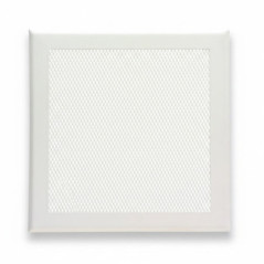 Grelha de ventilação metálica com pré-moldura 20x20 cm branca | Ventilação e Dutos