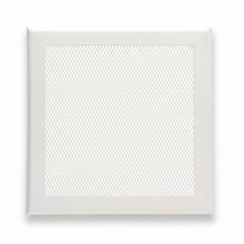 Grille de ventilation métallique avec cadre intégré 20x20 cm Blanc | Ventilation et conduits