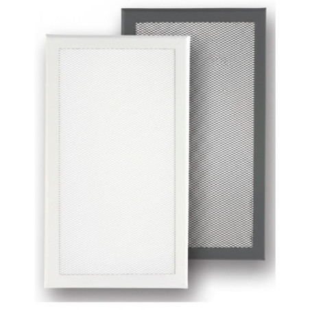 Griglia di ventilazione in metallo con pre-telaio 50x20 cm Grigio | Ventilazione e condotti