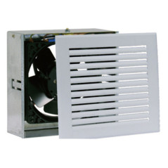 Rejilla de Ventilación de Aire Caliente con Motor 17x17 cm | Rejilla Extractora Motorizada con Termostato Chimeneas y Estufas