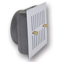 Grille de ventilation blanche réglable 15 x 15 cm avec sortie Ø 120 mm | Grille d'aération réglable pour ventilation et extracti