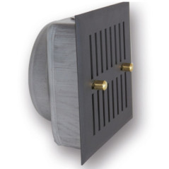 Rejilla de Ventilación Gris Regulable 15x15 cm con Salida Ø120 mm | Rejilla de Aire Ajustable Ventilación y Extracción