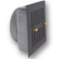 Grille de ventilation grise réglable 15 x 15 cm avec sortie Ø 120 mm | Grille d'aération réglable pour ventilation et extraction