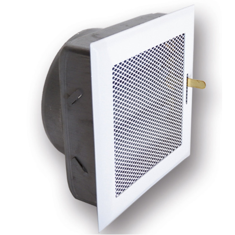 Griglia di ventilazione regolabile bianca 15x15 cm con uscita Ø120 mm | Griglia di ventilazione regolabile per ventilazione ed e