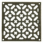 Rejilla de Ventilación Cuadrada de Hierro Fundido para Encastrar 20x20 cm Negra | Rejilla Decorativa