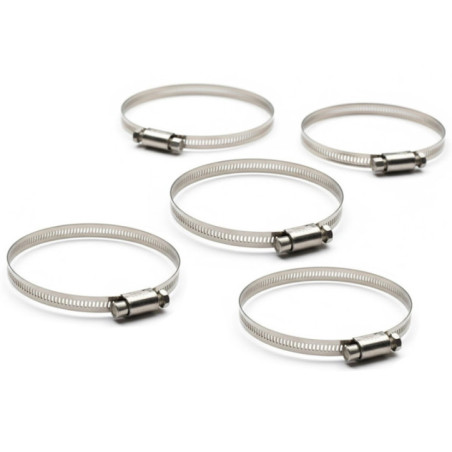 Lot de 5 colliers de serrage en acier inoxydable 55-170 mm | Installations de plomberie et d'irrigation