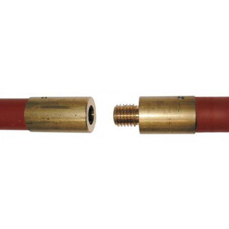 Vara Deshollinador Chimenea Profesional Roja 1,5 m | Limpieza Conductos y Chimeneas