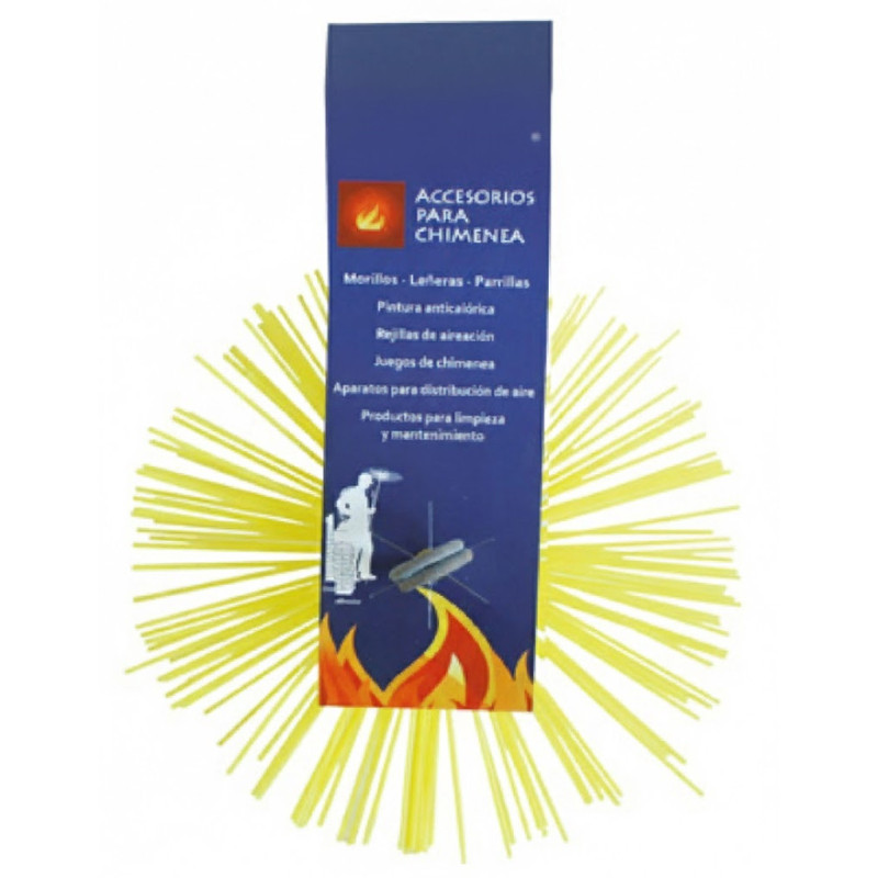Erizo Deshollinador Redondo Nylon Ø30 cm Rosca M12/175 con Anilla | Limpieza Chimeneas