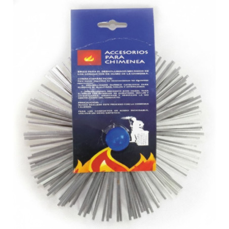 Erizo Deshollinador Redondo Acero Ø10 cm Rosca M12/175 con Bola | Limpieza Chimeneas