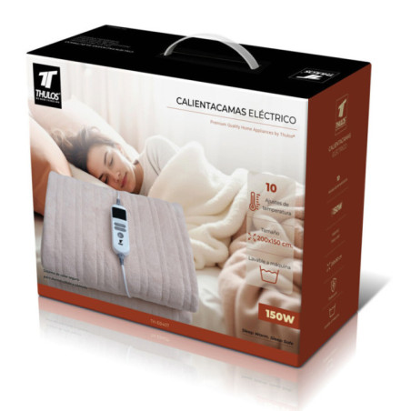 Cobertor elétrico de 150 W para camas | Cobertor elétrico de 200 x 150 cm | 10 níveis de aquecimento | Aquecedor de cama com tem